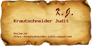 Krautschneider Judit névjegykártya